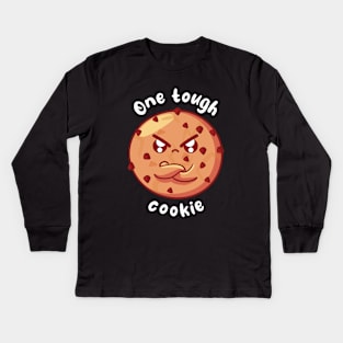 One tough cookie (on dark colors) Kids Long Sleeve T-Shirt